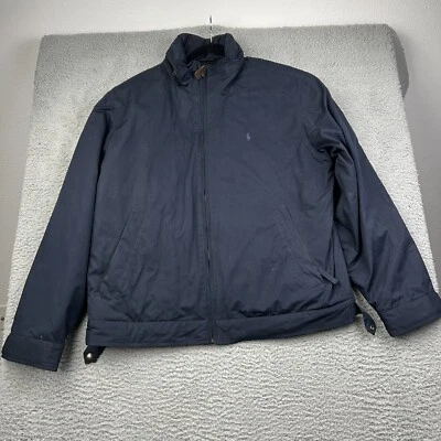 Jaqueta Polo Ralph Lauren Azul Forrada de Lã Tamanho Grande Capuz Embalável - Imagem 1 de 4