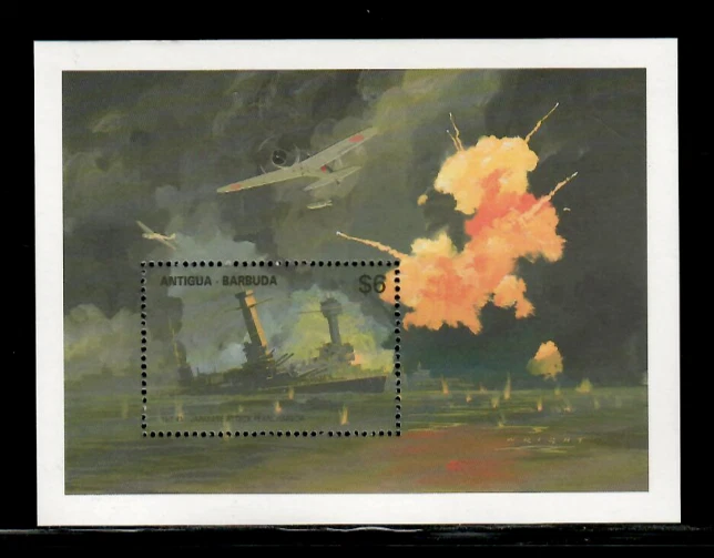 Antigua 1991 - World War ll Airplanes - Souvenir Stamp Sheet - Scott #1389 - MNH - Image 1 of 1