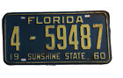 Vintage 1960 Pinellas county￼ florida license plate #4- 59487
