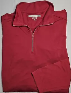 Mens Greg Norman Play Dry Long Sleeve Red 1/4 Zip Pullover Shirt Size XL - EUC - Picture 1 of 2