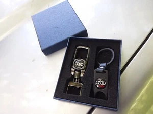 2 "Audi" Keychains Automotive Collectible Euro New Old Stock? Unused Advertise - Picture 1 of 2