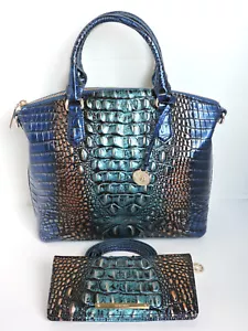 Set borsa a tracolla e portafoglio Ady Brahmin Duxbury Fortune Ombre Melbourne in pelle nuovo con etichette - Foto 1 di 12