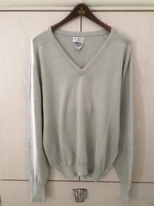 HERREN XL H. Stockton Atlanta 100% Baumwolle V-Ausschnitt Pullover.  Hellgrau. - Bild 1 von 7