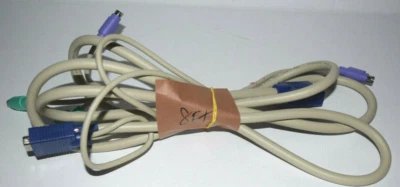 Juego de cables de computadora con interruptor KVM de 8 pies para mouse con teclado VGA PS2 EE. UU.  Foto 1 de 2