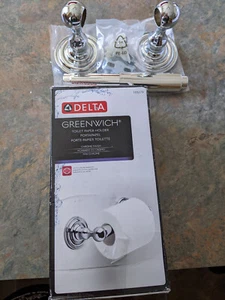 Delta 138279 Greenwich Wall Mount Round Bathroom Toilet Paper Holder in Chrome - Picture 1 of 4