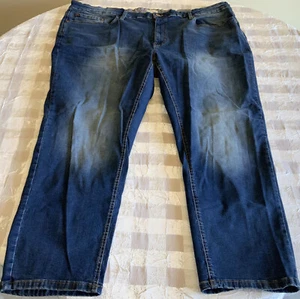 $80 NWOT SZ: 48 X 30 WEATHERPROOF VINTAGE REGULAR TAPERED FIT STRETCH BLUE JEANS - Picture 1 of 12