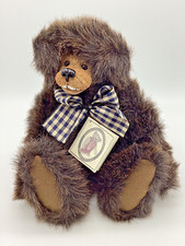Kimbearly's Originals Brown Bear Plush 12” Jointed Resin Face 'Joey' 190
