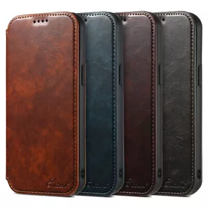 MagSafe Magnetic Leather Wallet Case for iPhone 15/14/13/12 Pro Max Card Holders - Picture 1 of 38