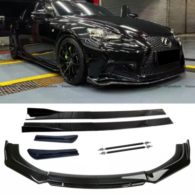 For Lexus GS300 GS350 Front Bumper Lip 86" Side Skirt Rear Bumper Lip Black - Изображение 1 из 4