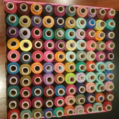 100 piece  Polyester Sewing Thread  Hand Stitching 200 Yard Each Spool - Image 1 of 4