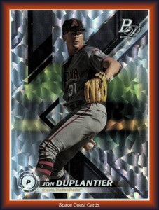 2019 Bowman Platinum Top Prospects Ice Refractor #TOP93 Jon Duplantier Arizona