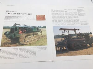 1927 Fowler Gyrotiller Vtg Tractor Frameable Article Pics Specifications Display - Picture 1 of 3