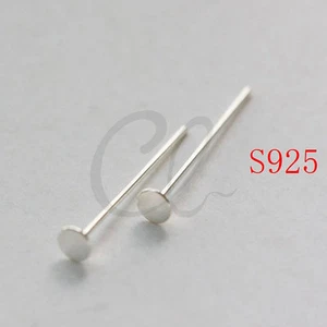 2 Pieces Sterling Silver Head Pins - Large Head T Pin 21mm (P205-I-475) - Bild 1 von 2