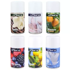 6 x AIRSENZ Air Freshener Automatic Dispenser Aerosol Cans Spray Refill Can Mix - Picture 1 of 8
