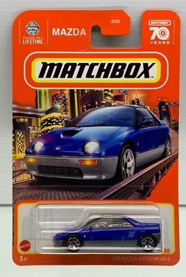 2023 Matchbox 1992 Blue Mazda Autozam AZ-1 3/100 70 Years Anniversary - image 1 of 4