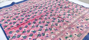 44" x 40" VINTAGE MIRROR EMBROIDERY RABARI ETHNIC DOOR WALL TRIBAL HANGING - Picture 1 of 6