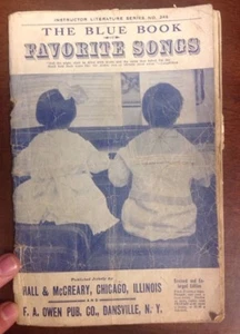 The Blue Book Of Favorite Songs Rev & Enlarged Ed Circa1900 SheetNoteMusic - Picture 1 of 12