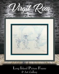 Bugs Bunny Big Bad Wolf Virgil Ross Original Signed Concept Production Drawing - Picture 1 of 4