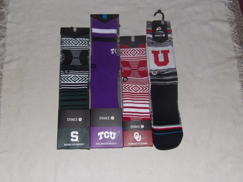 Stance Socks Classic Crew NCAA Combed Cotton Men's S/M/L 3-5.5 6-8.5 9-12 NWT Cover