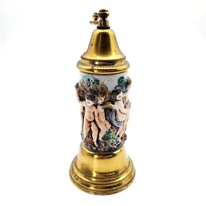 Vintage Pepper Mill Music Box Cherub Cupids Music Works Cracks and Chips Photos - Picture 1 of 15