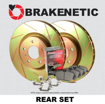 REAR BRAKENETIC Sport Slotted Brake Rotors + Ceramic Pads 35.45100.52 - Image 1 of 3