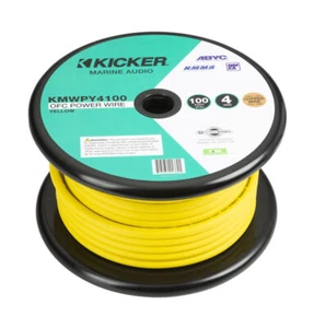 Marine 4 Gauge Tinned OFC Oxygen Free Copper Power/Ground Wire Yellow Lot Kicker - Picture 1 of 1