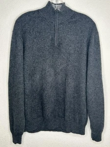 Club Room Sweater Mens XL Gray Cashmere Estate Half Zip Pullover Soft Knit Warm - Picture 1 of 10