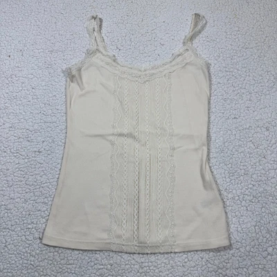 Camiseta sin mangas Maurices para mujer con ribete de encaje blanca talla L Y2K informal preppy Foto 1 de 4