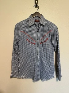 Vintage Wrangler Western Shirt Womens Size Medium Pearl Snap Rare USA 1960s - Picture 1 of 7