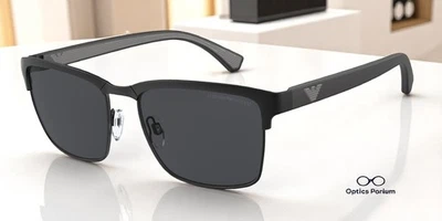EMPORIO ARMANI EA2087 301487 Matte Black Grey 56 mm Men's Sunglasses - Image 1 of 4
