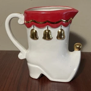 1972 Santa Boot Pitcher Ceramic 5.5” 16oz - Picture 1 of 7