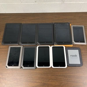 Lot of 10 Barnes & Noble Nook eBook Readers Bundle Untested AS-IS PARTS #12 - Picture 1 of 8