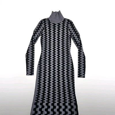 Vestido Diane Von Furstenberg Mujer S Manga Larga Lana Suéter Bodycon Tejido Cálido Foto 1 de 4