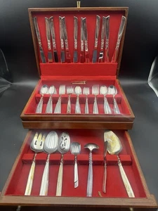 81 Teile Community Silberteller Südsee Silberbesteck Besteck mit Etui Vintage 1955 - Bild 1 von 13