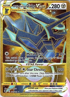 Origin Forme Dialga VSTAR -  (Secret) 210/189 SWSH10: Astral Radiance Holo Secre - Image 1 of 2