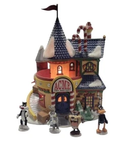 Dept 56 North Pole - ACME Toy Factory w/ Looney Tunes Characters Complete-Works - Picture 1 of 11
