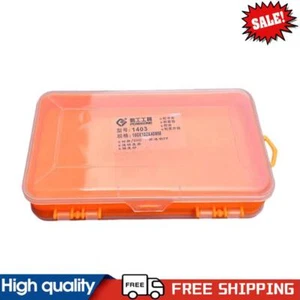 Plastic Double-Side Tool Box Transparent Screw Nail Nut Bolts Carry Case #g - Picture 1 of 11