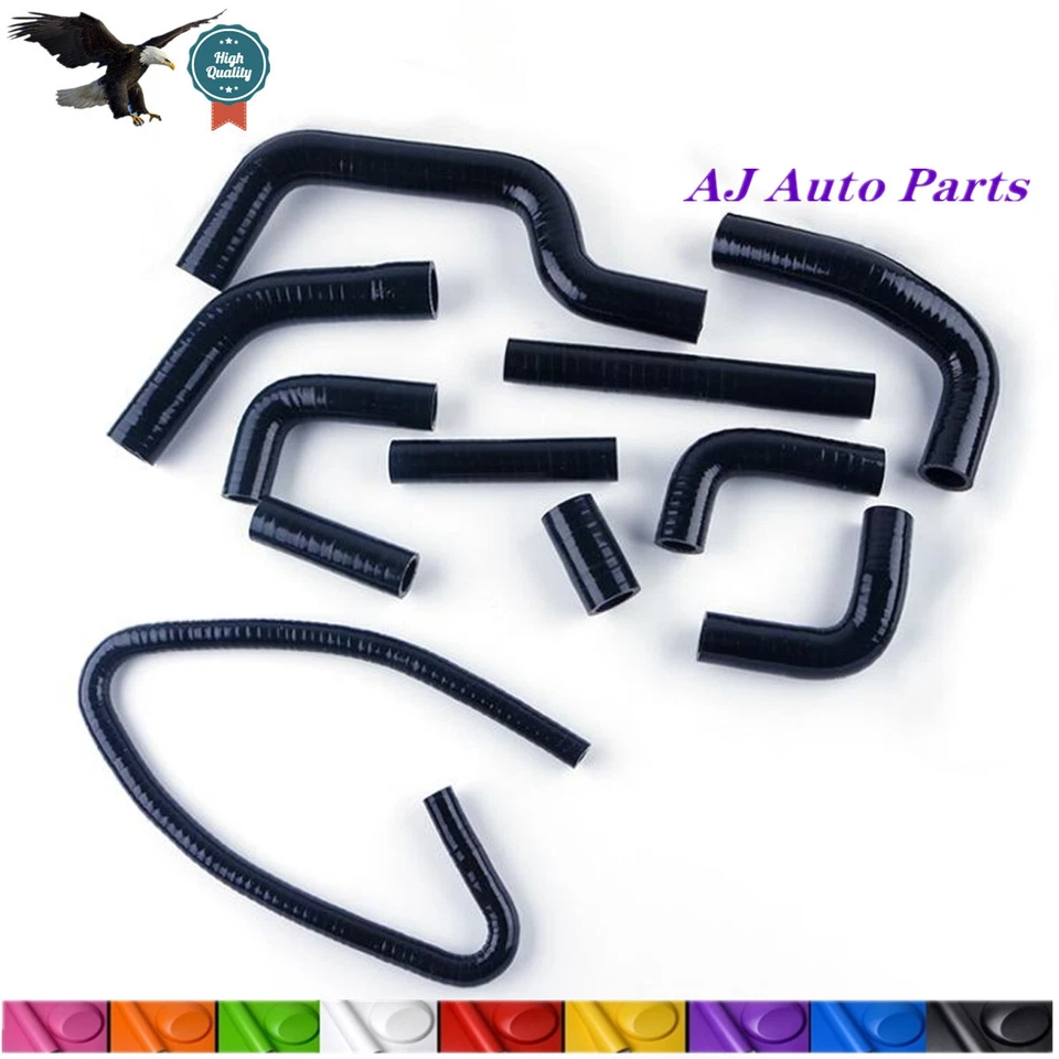 Black For DUCATI MONSTER S4 2001-2003 02 Silicone Radiator Coolant Hose Pipes - Image 1 of 4