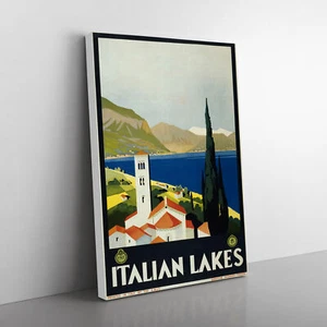 Vintage Travel Italy Canvas Wall Art Print Framed Picture Home Decor Living Room - Picture 1 of 6