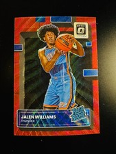 Jalen Williams 2022-23 Donruss Optic Asia Tmall Rated Rookie Red Wave RC #235