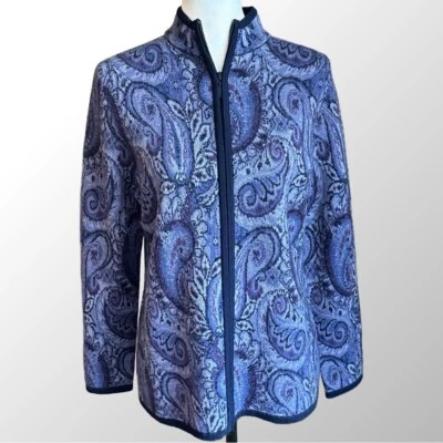 Cárdigan Pendleton para mujer talla MP púrpura cachemira lana merino cremallera completa Foto 1 de 4