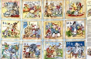 Edredón de algodón tela sopa de letras libro suave Stella azul por 29"x44" - Imagen 1 de 6