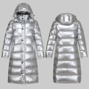 Winter Men's Puffer Glossy Duck Down Coat Jacket Thick Hooded Windbreaker Casual - Picture 1 of 14