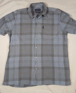 Barbour Hemd Herren Medium M Blau Kariert Kurzarm Knopfleiste Sommer Arbeit - Bild 1 von 9