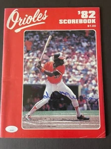 1982 STECKBUCH PROGRAMM EDDIE MURRAY SIGNIERTE AUSGABE ORIOLES AUTO - Bild 1 von 3