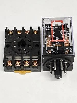 Relay  MK2P-I MK2P AC 110V  8 Pin 10A 250VAC and PF083A Socket Base - Image 1 of 4