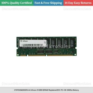 HYS72V64200GR-8-A Infineon 512MB SDRAM Registered ECC PC-100 100Mhz Memory - Picture 1 of 1