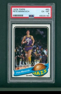1979 Topps Basketball Card - #60 Pete Maravich, PSA 6 EXMT - Picture 1 of 2
