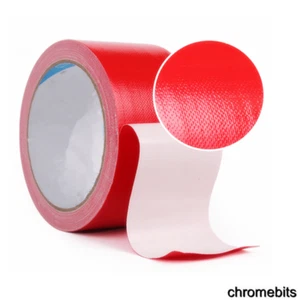 Bâche Ruban Rouge 20M Auto-Adhésif Réparation Imperméable Rustines Auvent Tente - Imagen 1 de 12
