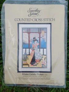 Vintage Something Special Counted Cross Stitch Kit 50211 Winter Geisha - Bild 1 von 3